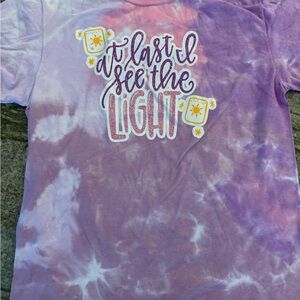 Purple Tie-Dye Adult Disney Tangled Shirt